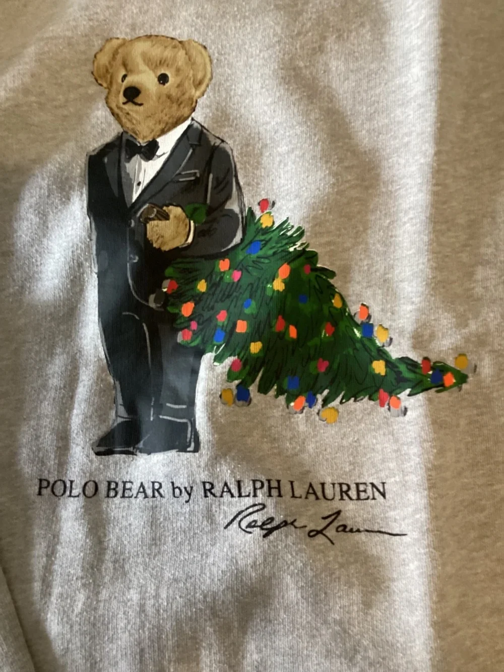 Polo Ralph Lauren boys size 14/16 holiday bear sweatshirt